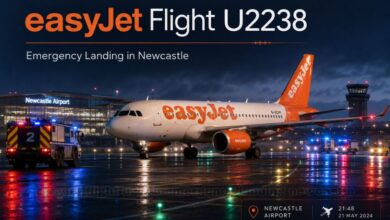 easyjet flight u2238 emergency landing newcastle