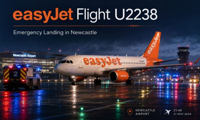 easyjet flight u2238 emergency landing newcastle