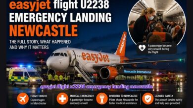 easyjet flight u2238 emergency landing newcastle