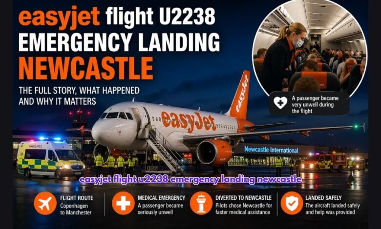 easyjet flight u2238 emergency landing newcastle