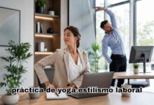 práctica de yoga estilismo laboral