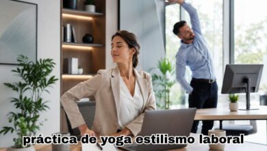 práctica de yoga estilismo laboral