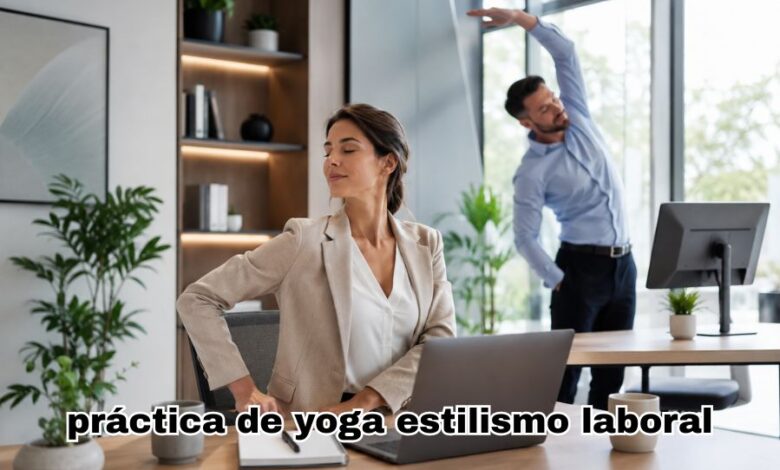 práctica de yoga estilismo laboral