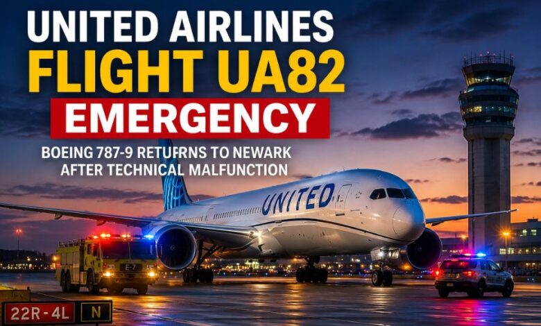 United Airlines Flight UA82 Emergency